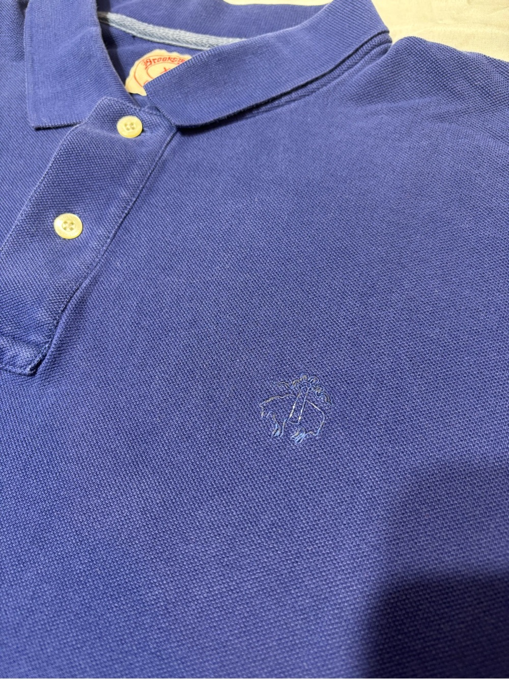 Brooks Brothers 1818 Polo Shirt Mens XL Royal Blue Golden Fleece Embroidered